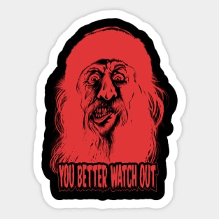 Evil Santa (red version) Sticker